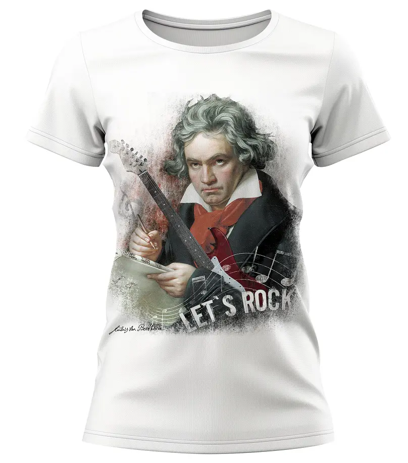 Trachten Damen T-Shirt Let`s rock Beethoven
