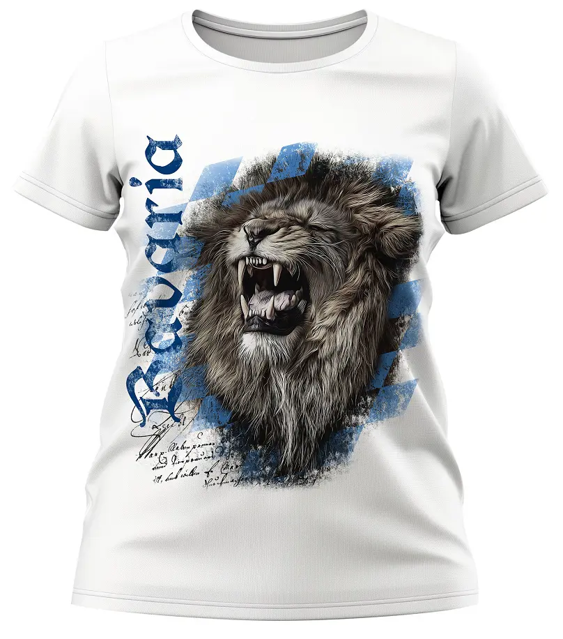 Trachten Damen T-Shirt Löwe Bavaria