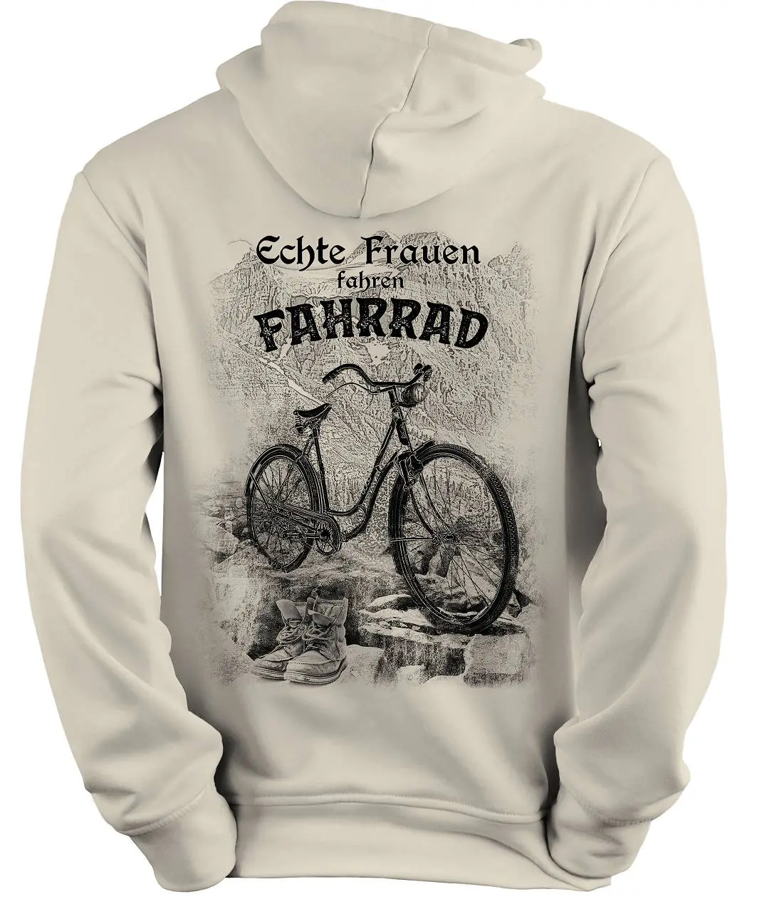 Trachten Hoodie Echte Frauen fahren Fahrrad