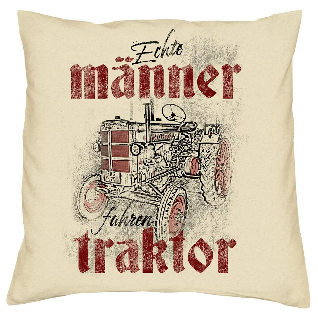Trachten Kissen Echte Männer fahren Traktor