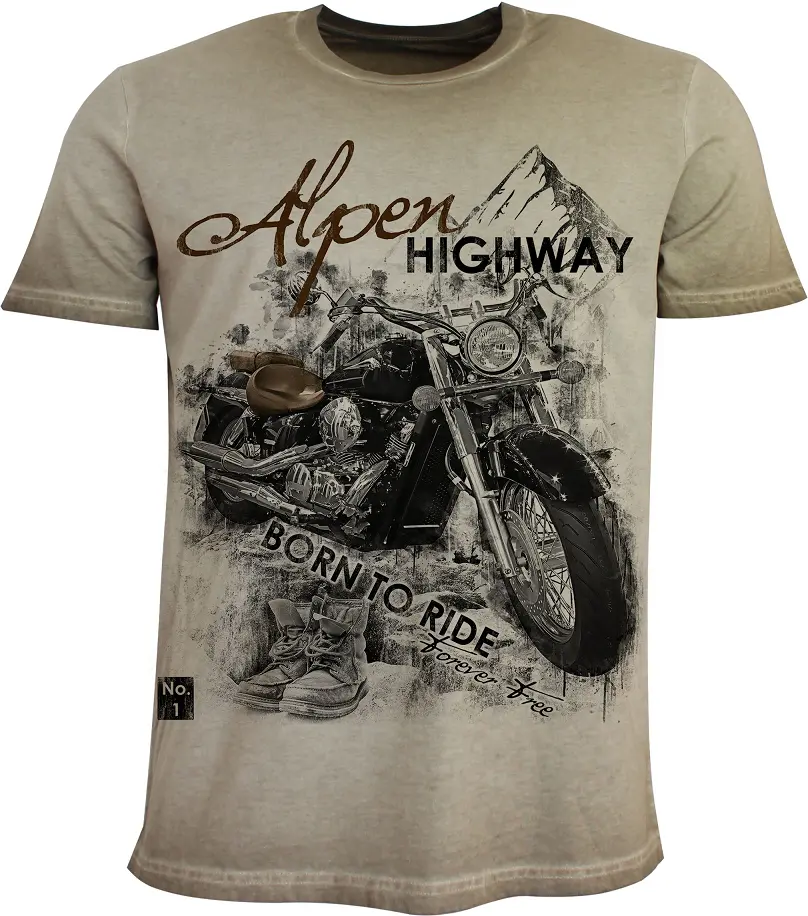 Trachten Herren T-Shirt Alpenhighway