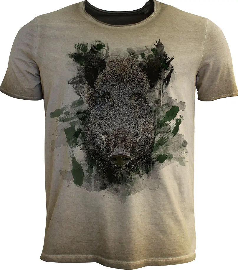 Trachten Herren T-Shirt Wildsau