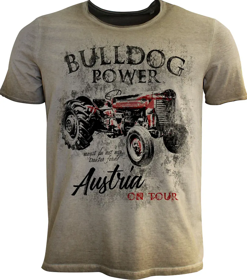 Trachten Herren T-Shirt Bulldog Power Austria