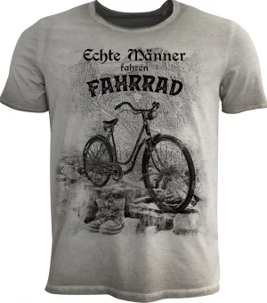 Herren T-Shirt Echte Männer fahren Fahrrad