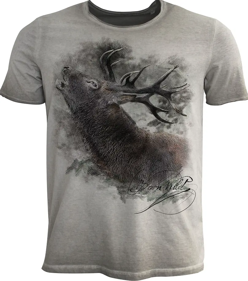 Trachten Herren T-Shirt Hirsch