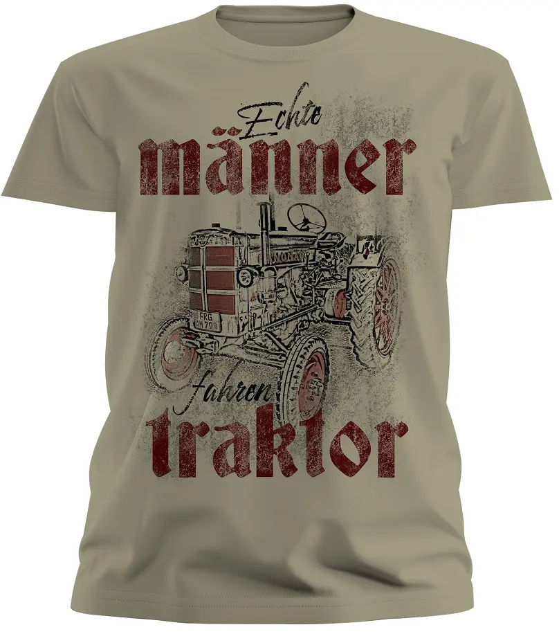 Trachten Herren T-Shirt Echte Männer fahren Traktor