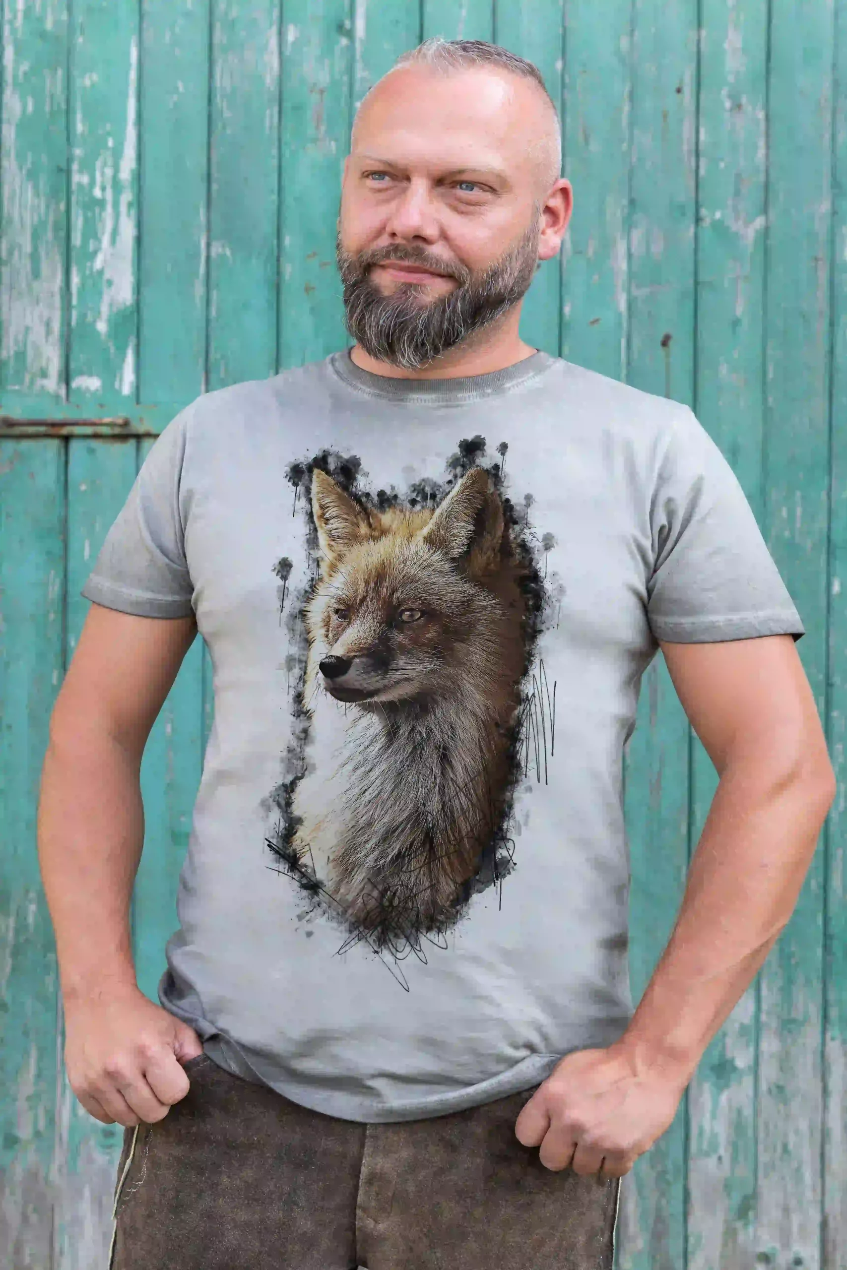 Trachten Herren T-Shirt Fuchs
