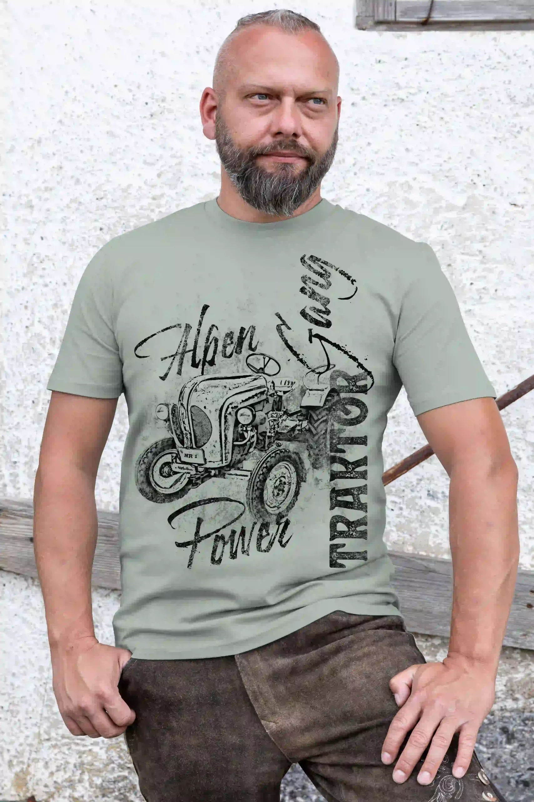 Trachten Herren T-Shirt Traktor Gang