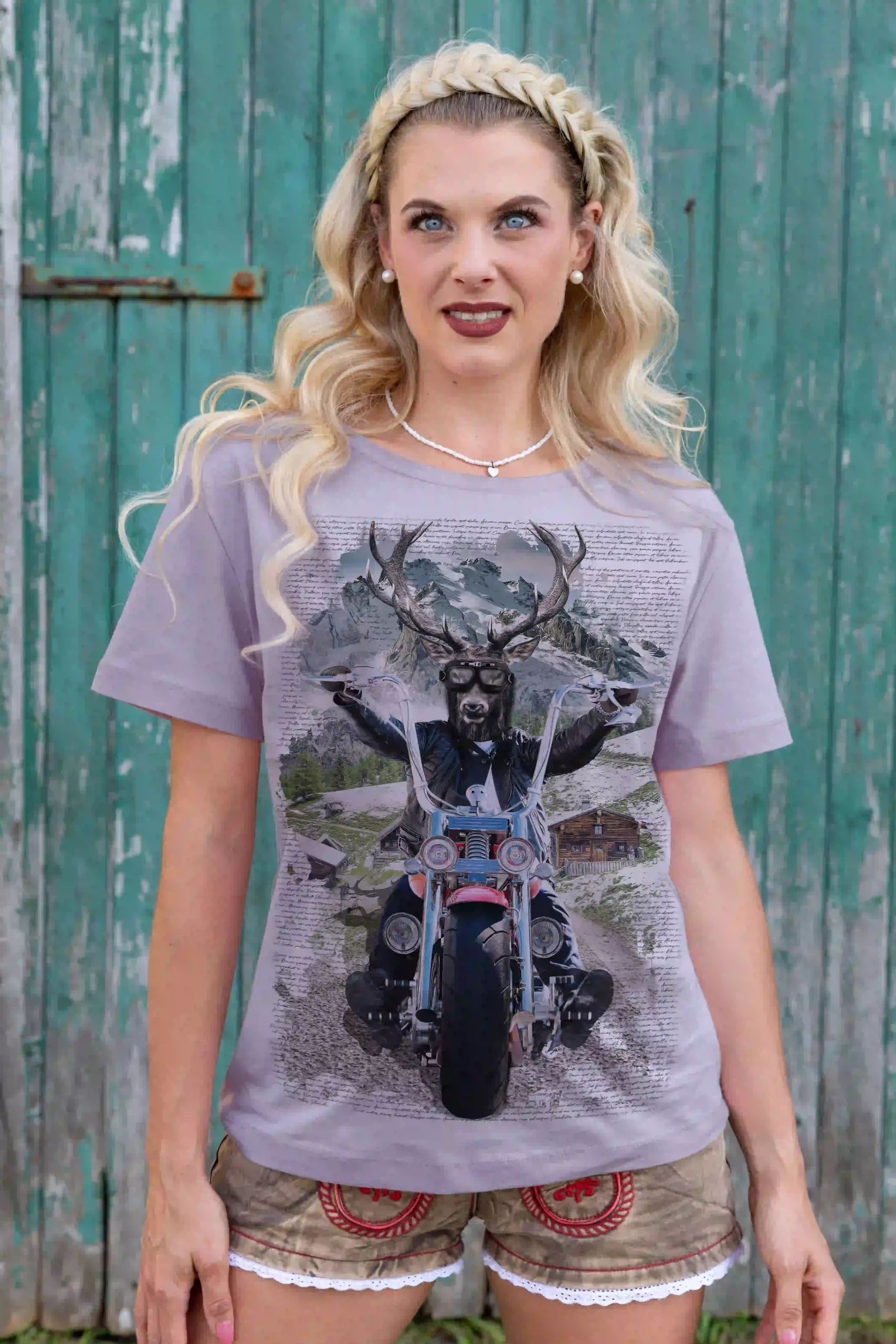 Trachten Damen T-Shirt Alpenrider