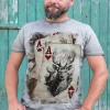Trachten Herren T-Shirt Vintage Cards