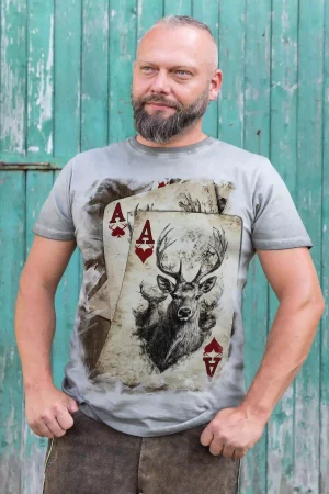 Herren T-Shirt Vintage Cards