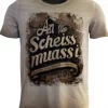 Trachten Herren T-Shirt An Scheiss muass i