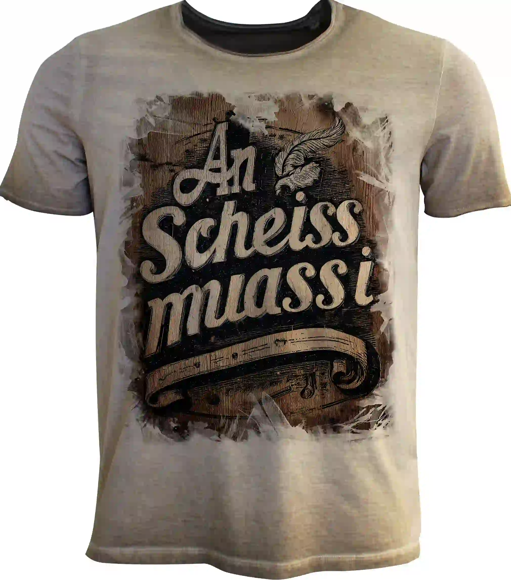 Trachten Herren T-Shirt An Scheiss muass i