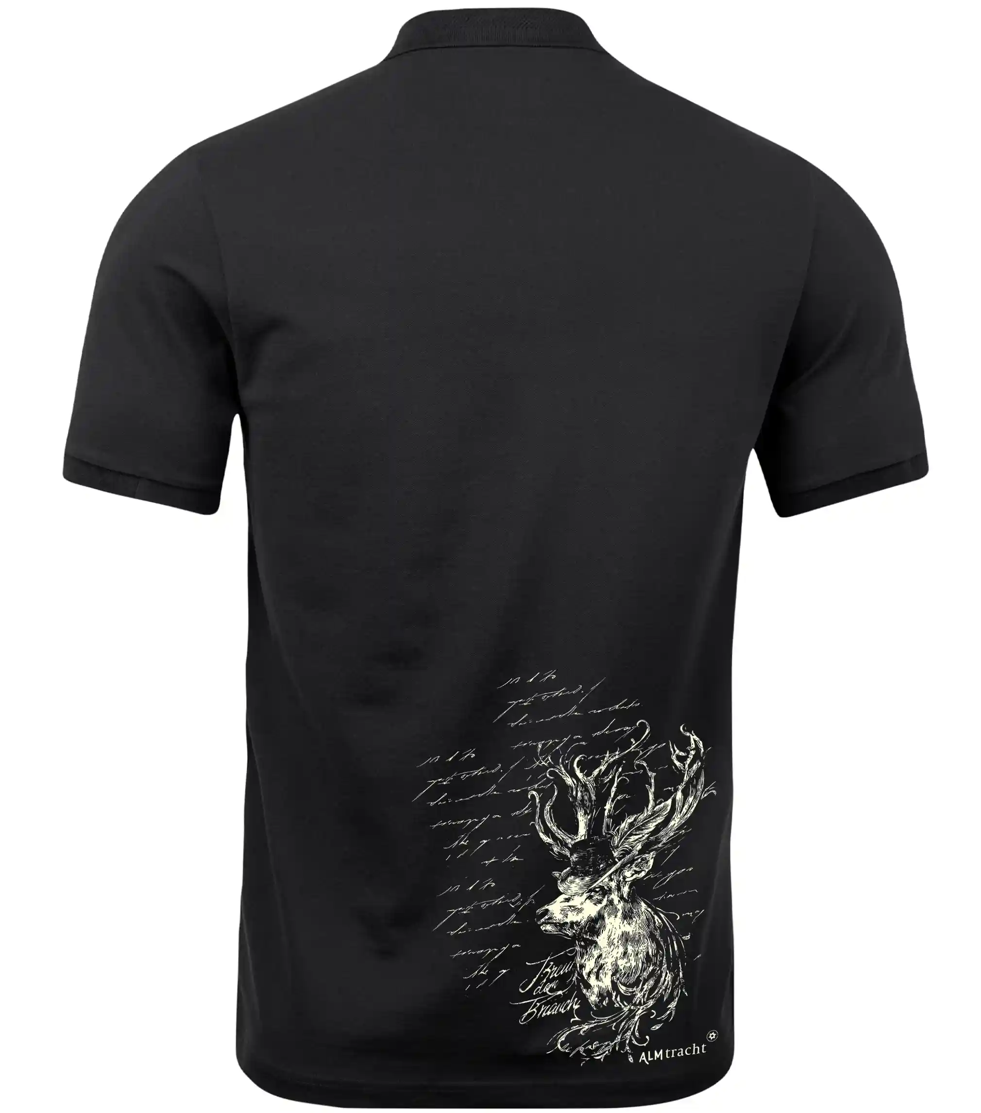 Trachten Herren Poloshirt Deercharge