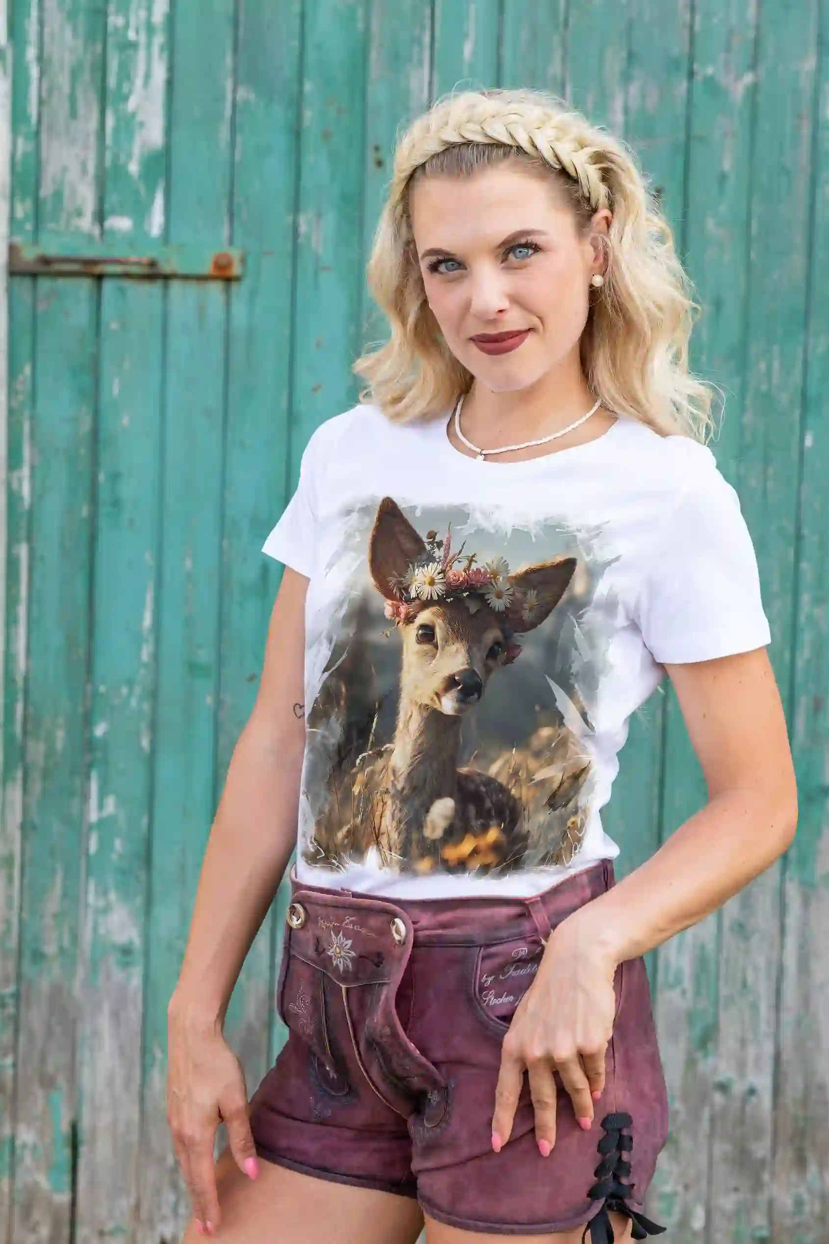 Almtracht Trachtenshirt Damen T-Shirt Almeliese Trachten Damen T-Shirt Almeliese