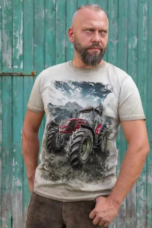 Herren T-Shirt Roter Blitz