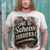 Trachten Herren T-Shirt An Scheiss muass i