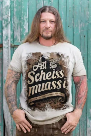 Herren T-Shirt An Scheiss muass i