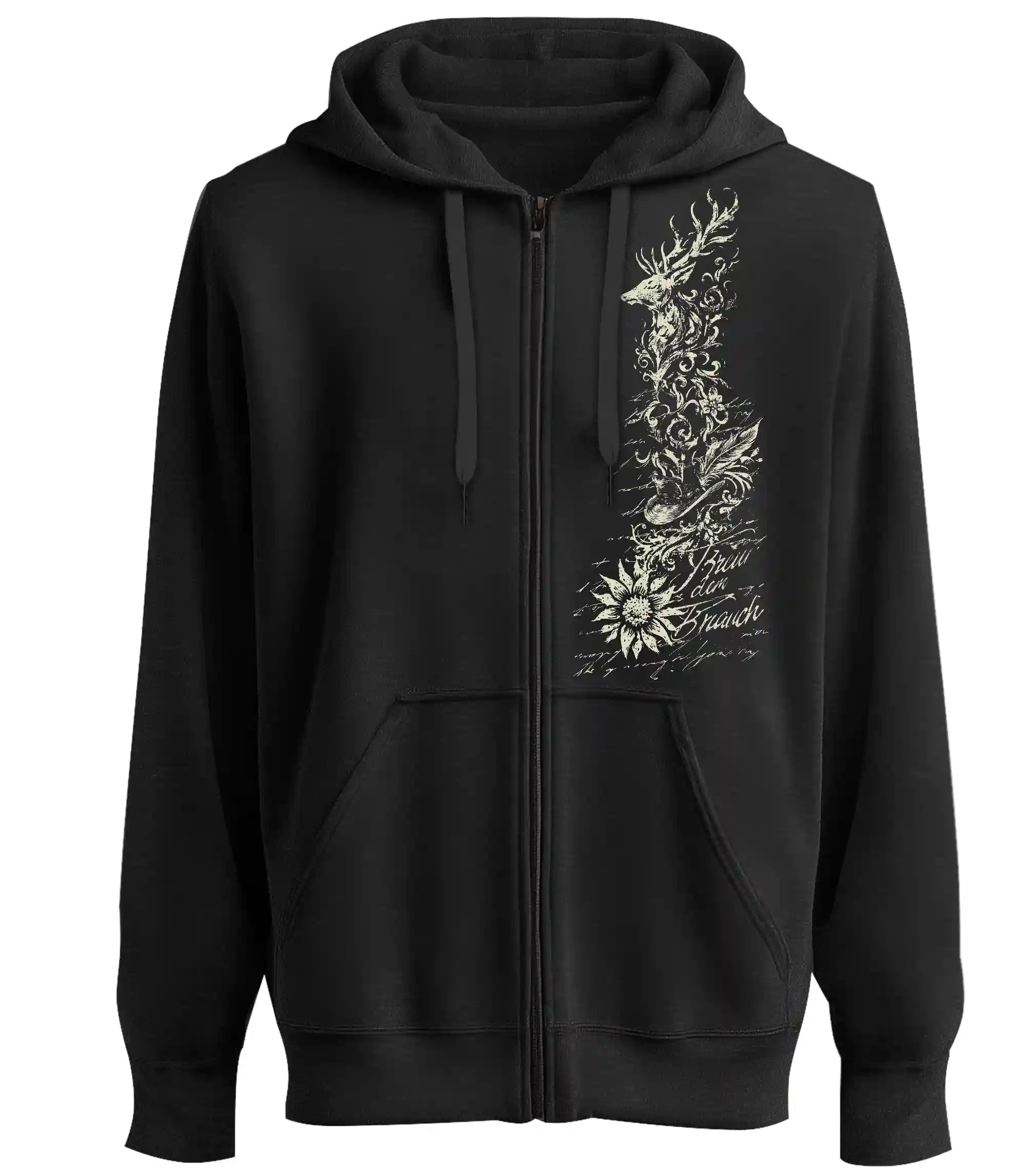 Trachten Zip-Hoodie Deercharge